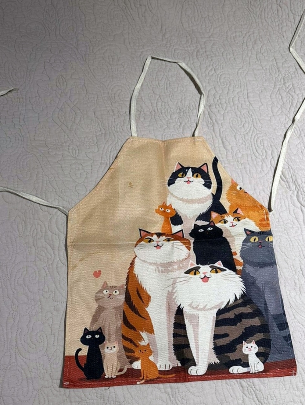 Kids Helper Cat Art Cooking Chef Kitchen Apron